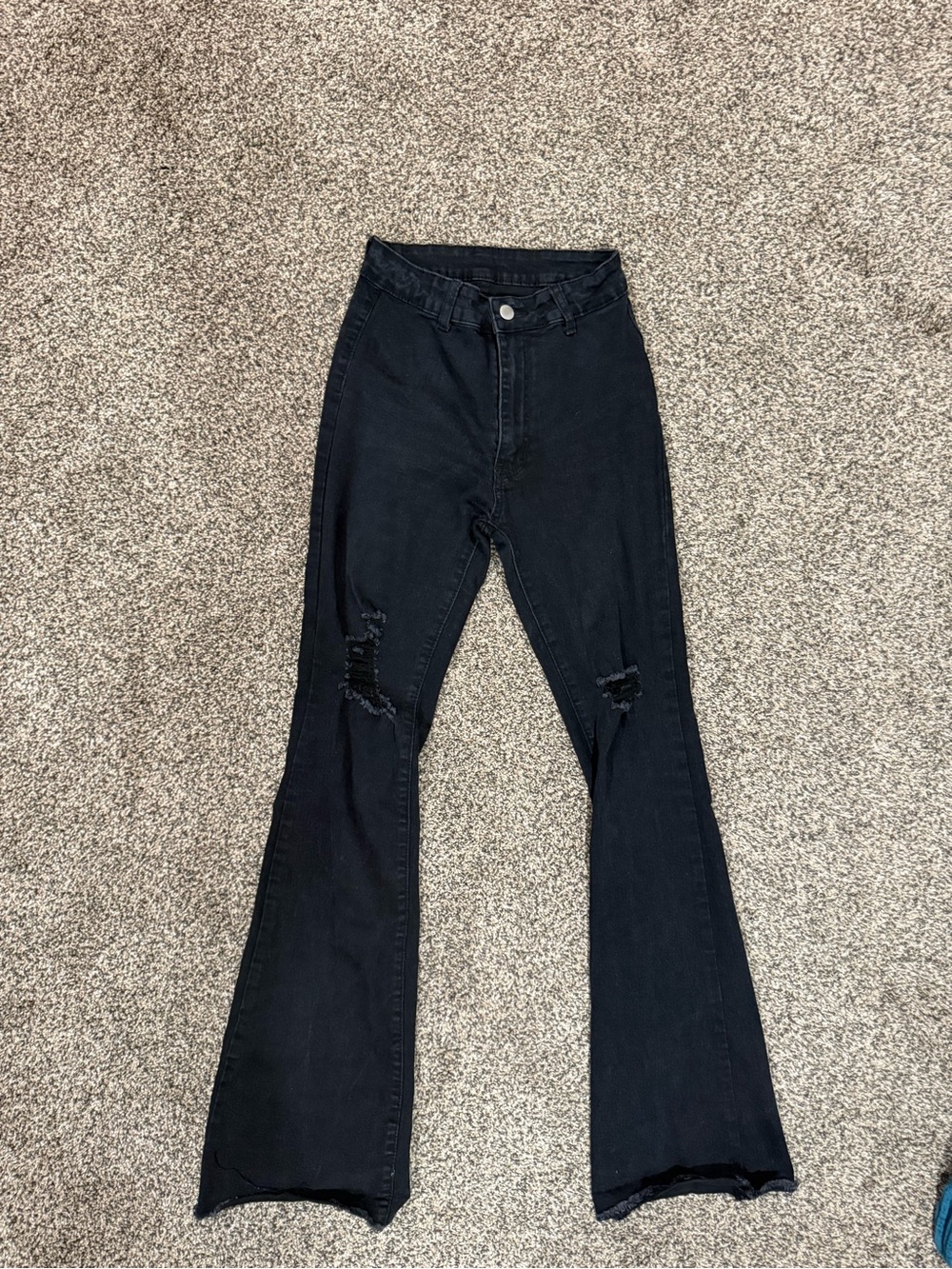 Black High-Rise Flare Jeans for Women